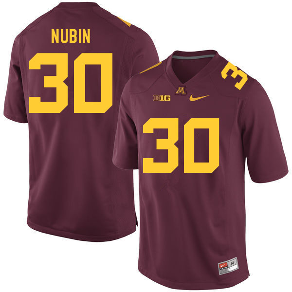 Men #30 Jordan Nubin Minnesota Golden Gophers College Football Jerseys Sale-Maroon
